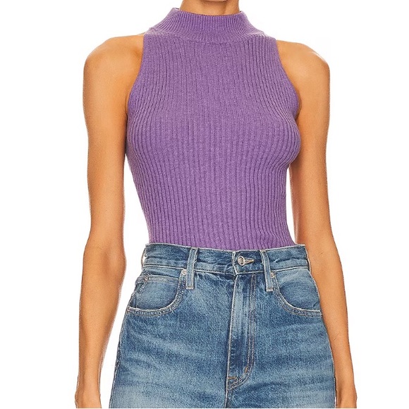 Rib Mock Halter- Autumn Cashmere orchid size small- never worn - Picture 1 of 7